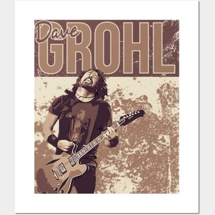 Dave Grohl // Brown vintage Posters and Art